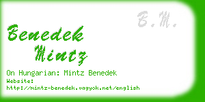 benedek mintz business card